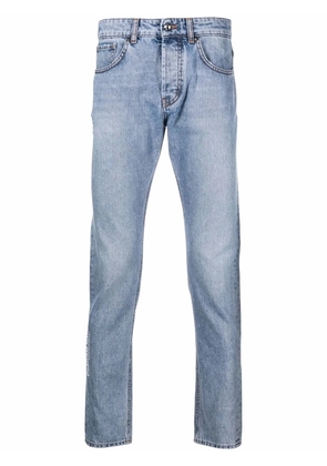 costume national contemporary logo-print slim-fit jeans - Blue