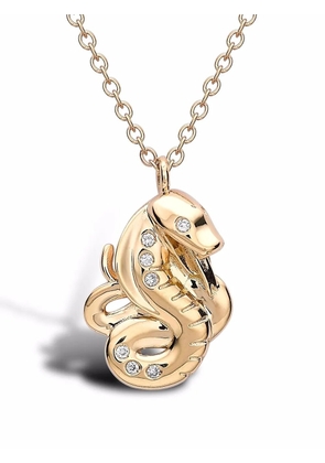 Pragnell 18kt yellow gold Zodiac diamond snake pendant necklace