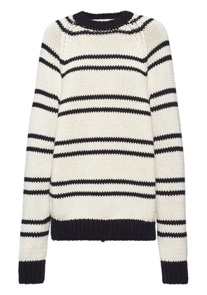 Miu Miu striped cotton jumper - White