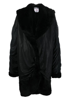 Moschino Pre-Owned 2000s draped-effect coat - Black