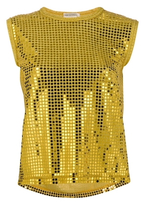 Comme Des Garçons Pre-Owned 2000s golden dots top - Yellow