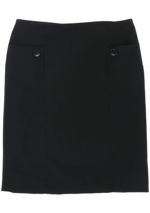 Valentino Garavani Pre-Owned 2000s pocketed wool skirt - Black