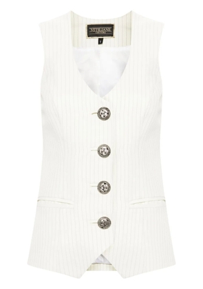 MITILIANE COUTURE pinstriped vest - White