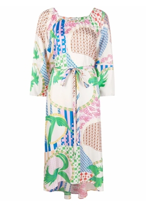 Henrik Vibskov Birds print midi dress - Neutrals