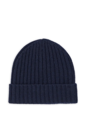 Boggi Milano ribbed cashmere beanie hat - Blue