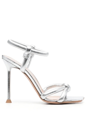 Gianvito Rossi Juno 110mm metallic sandals - Grey