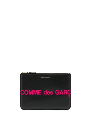 Comme Des Garçons Wallet logo-print leather wallet - Black