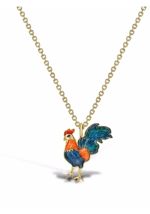 Pragnell 18kt yellow gold Zodiac rooster pendant necklace