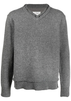 Maison Margiela elbow-patch knitted jumper - Grey