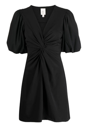 Cinq A Sept Bette puff-sleeve dress - Black