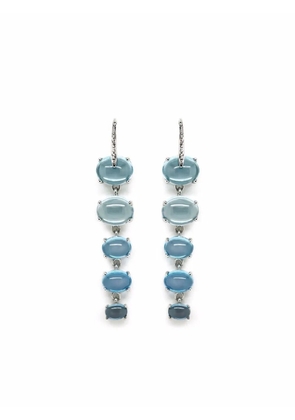 MAVIADA 18kt white gold Sardinia topaz and diamond earrings - Silver