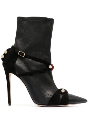 HARDOT pointed leather ankle boots - Black