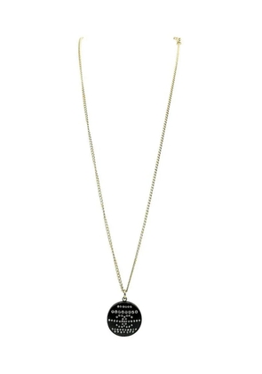 CHANEL Pre-Owned Chanel Black Resin CC Pendant Necklace 2009 - Gold