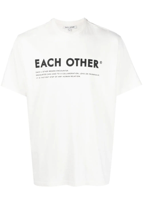 Each X Other logo-print cotton T-shirt - Neutrals