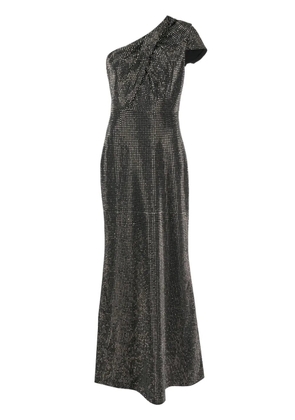 Roland Mouret asymmetric crystal-embellished maxi dress - Black