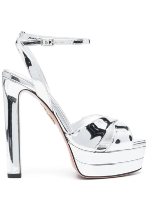 Aquazzura Divine Plateau 130mm platform sandals - Silver