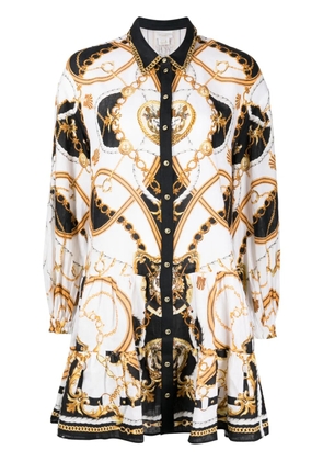 Camilla graphic-print linen dress - Multicolour