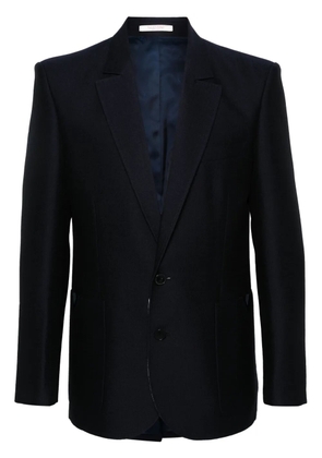 Valentino Garavani V-detail single-breasted blazer - Blue