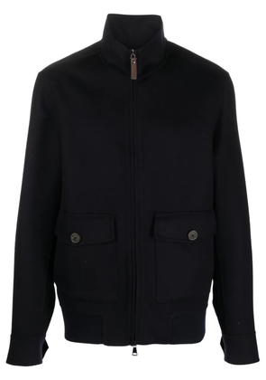 Canali zip-up wool-cashmere jacket - Blue