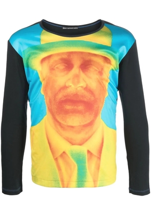 Issey Miyake Pre-Owned 2000s Kenji Hirasawa print long-sleeved T-shirt - Yellow