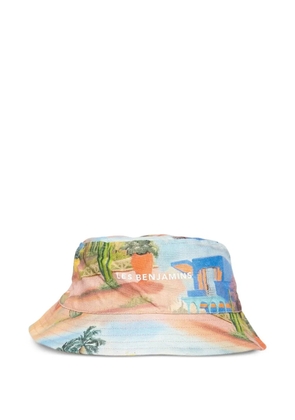 Les Benjamins printed bucket hat - Blue