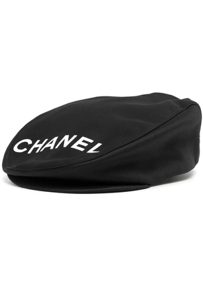 CHANEL Pre-Owned 2000s logo newspaper boy hat - Black