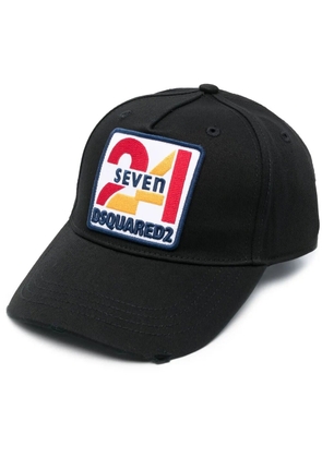 DSQUARED2 logo-embroidered cotton cap - Black