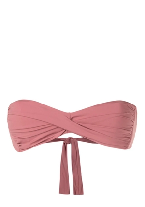 Amir Slama twist-detail bikini top - Pink