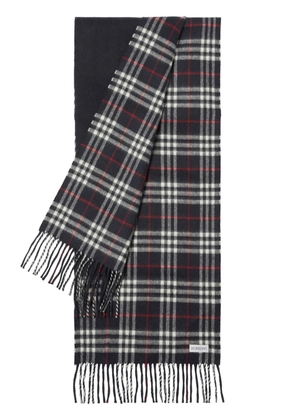 Burberry check-print cashmere reversible scarf - Blue