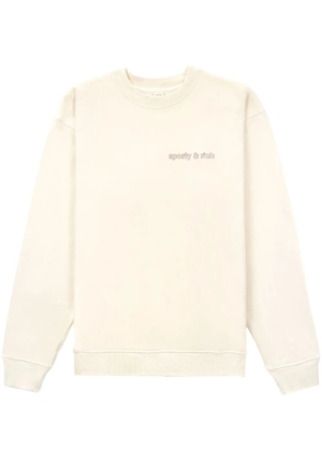 Sporty & Rich Avant Garde logo-print sweatshirt - Neutrals