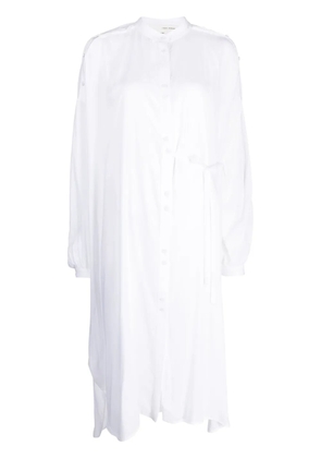 Isabel Benenato long-sleeve button-up dress - White