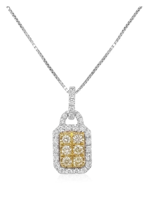 HYT Jewelry platinum Sunshine Yellow Diamond pendant necklace - Silver