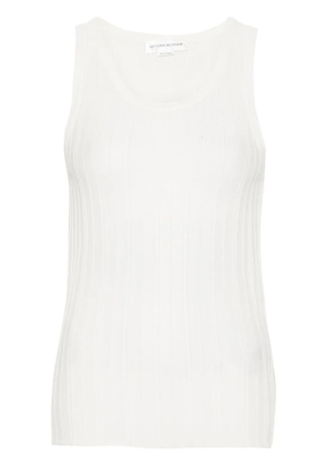 Victoria Beckham striped fine-knit tank top - White
