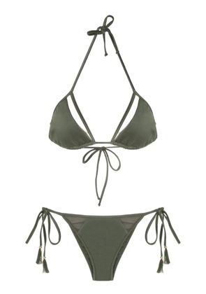 Brigitte cut-out triangle-cup bikini - Green
