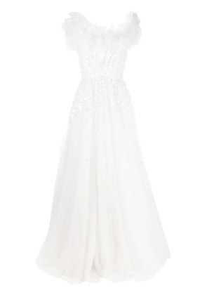 Jenny Packham Angel Eyes flared maxi dress - White