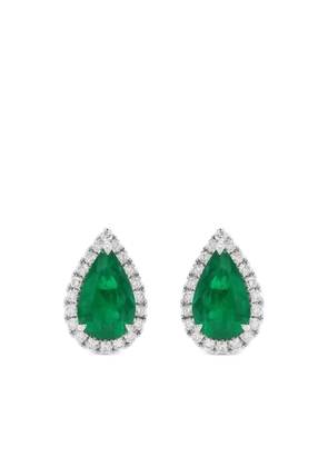 HYT Jewelry 18kt white gold emerald and diamond earrings - Silver