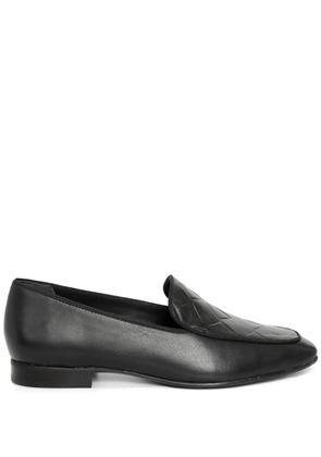 Sarah Chofakian debossed leather loafers - Black