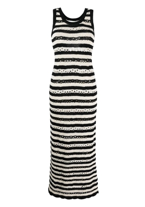 Sonia Rykiel striped openwork maxi dress - Black