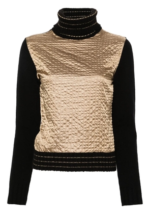 Versace Pre-Owned 2000s quilted wool jumper - Gold