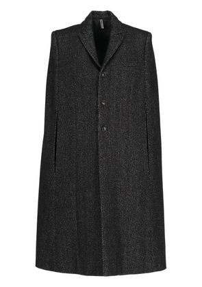 Christian Dior Pre-Owned 2010s herringbone cape - Black