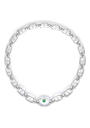 Capsule Eleven Eye Opener Capsule Link onyx-stone necklace - Silver