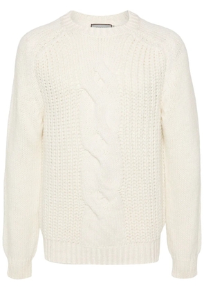 Canali braided ribbed sweater - Neutrals