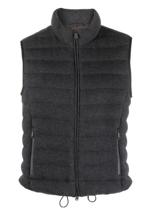 Brunello Cucinelli padded ribbed gilet - Grey