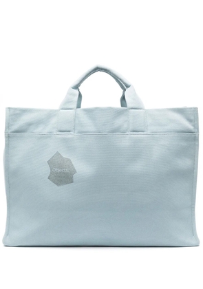 OBJECTS IV LIFE logo-print cotton tote bag - Grey