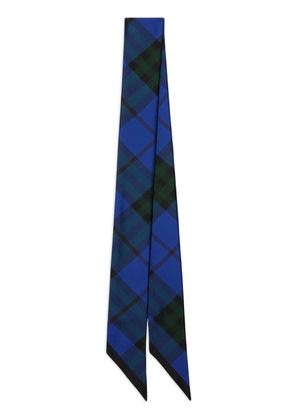 Burberry checked silk scarf - Blue