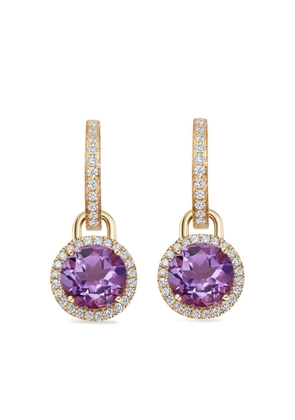 Kiki McDonough 18kt yellow gold Grace Mini diamond and amethyst earrings