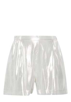 Carine Gilson wide-leg lurex pyjama shorts - Silver