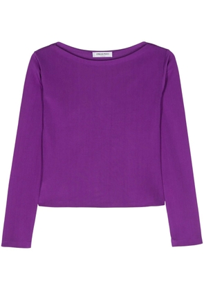 PUCCI Pre-Owned 2000s boat-neck silk T-shirt - Purple