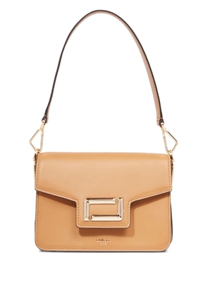 Lancel leather small flap bag - Brown