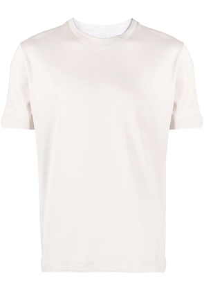 Eleventy crew-neck cotton T-shirt - Neutrals